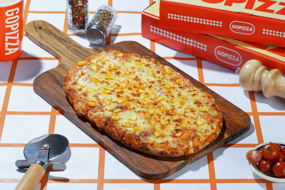 American Corn pizza