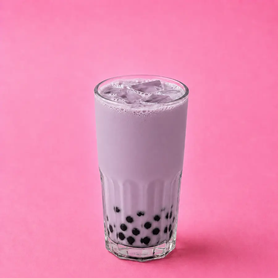 Taro milk tea with pearls