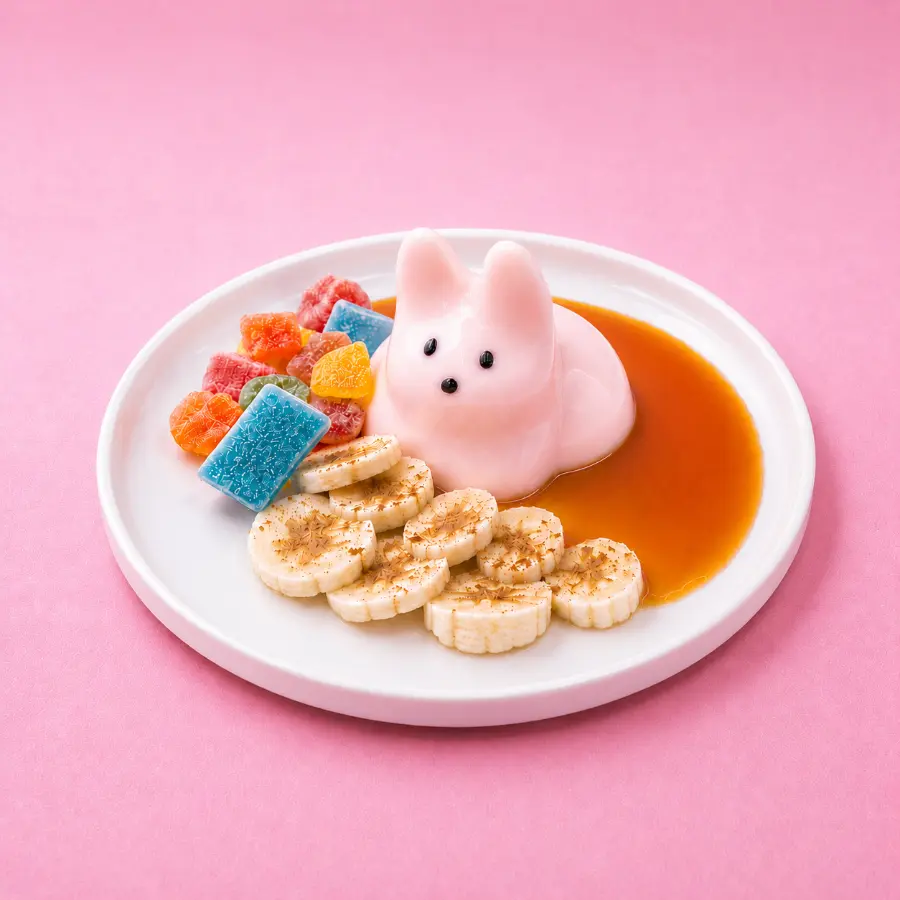 Strawberry Paradise bunny pudding