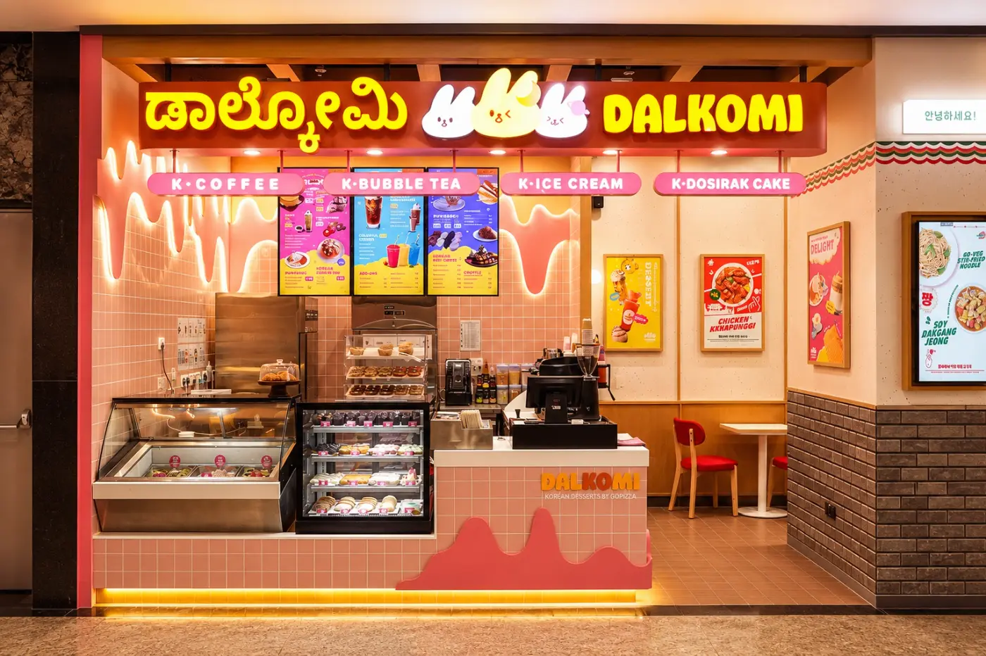 Dalkomi storefront at Mall of Asia food court