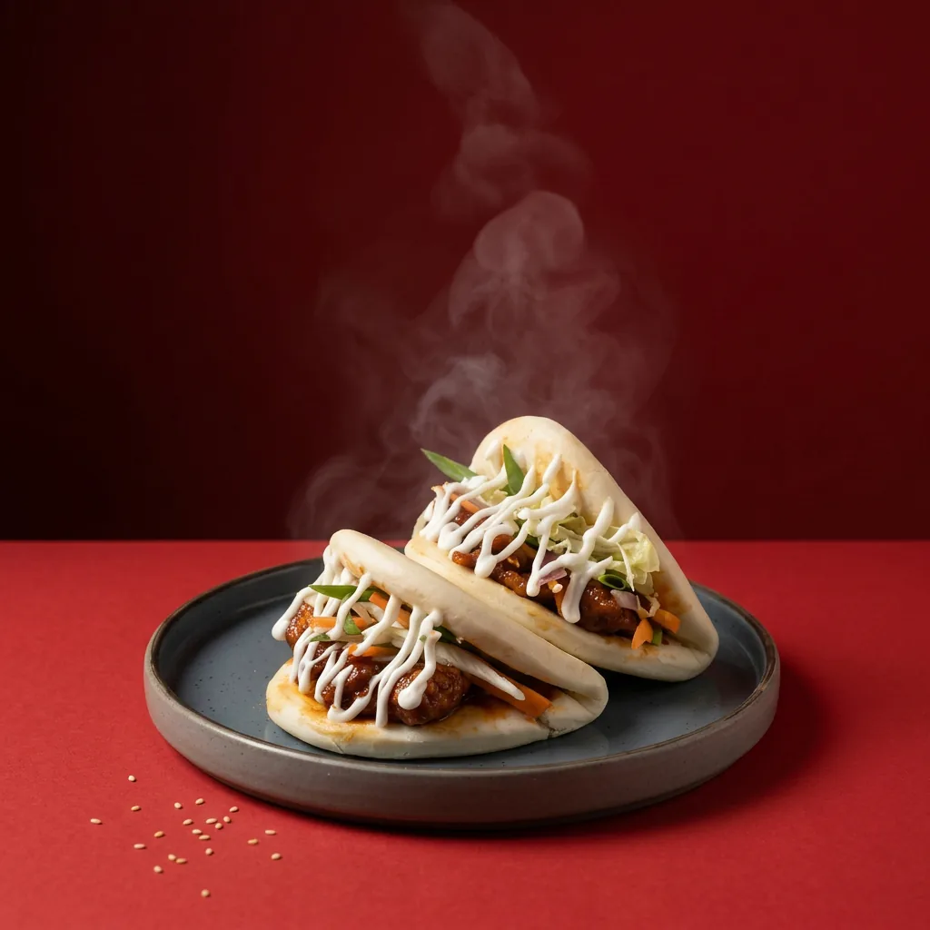 Steamed Korean chicken bao buns